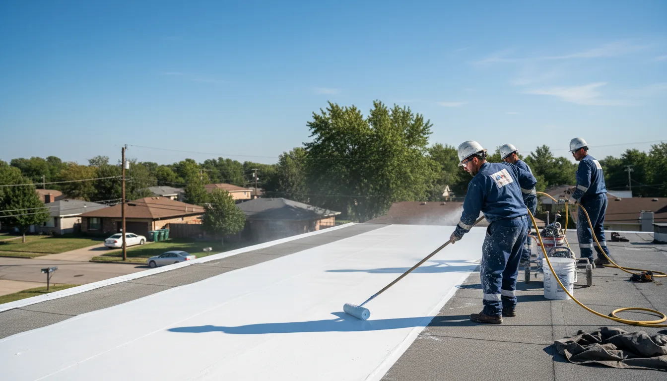 Commercial roof coating in Evansville, AR near me